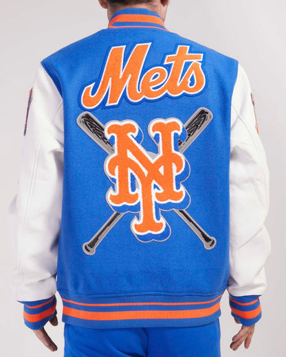 Royal Blue New York Mets Pro Standard Logo Mashup Wool Varsity Heavy Jacket
