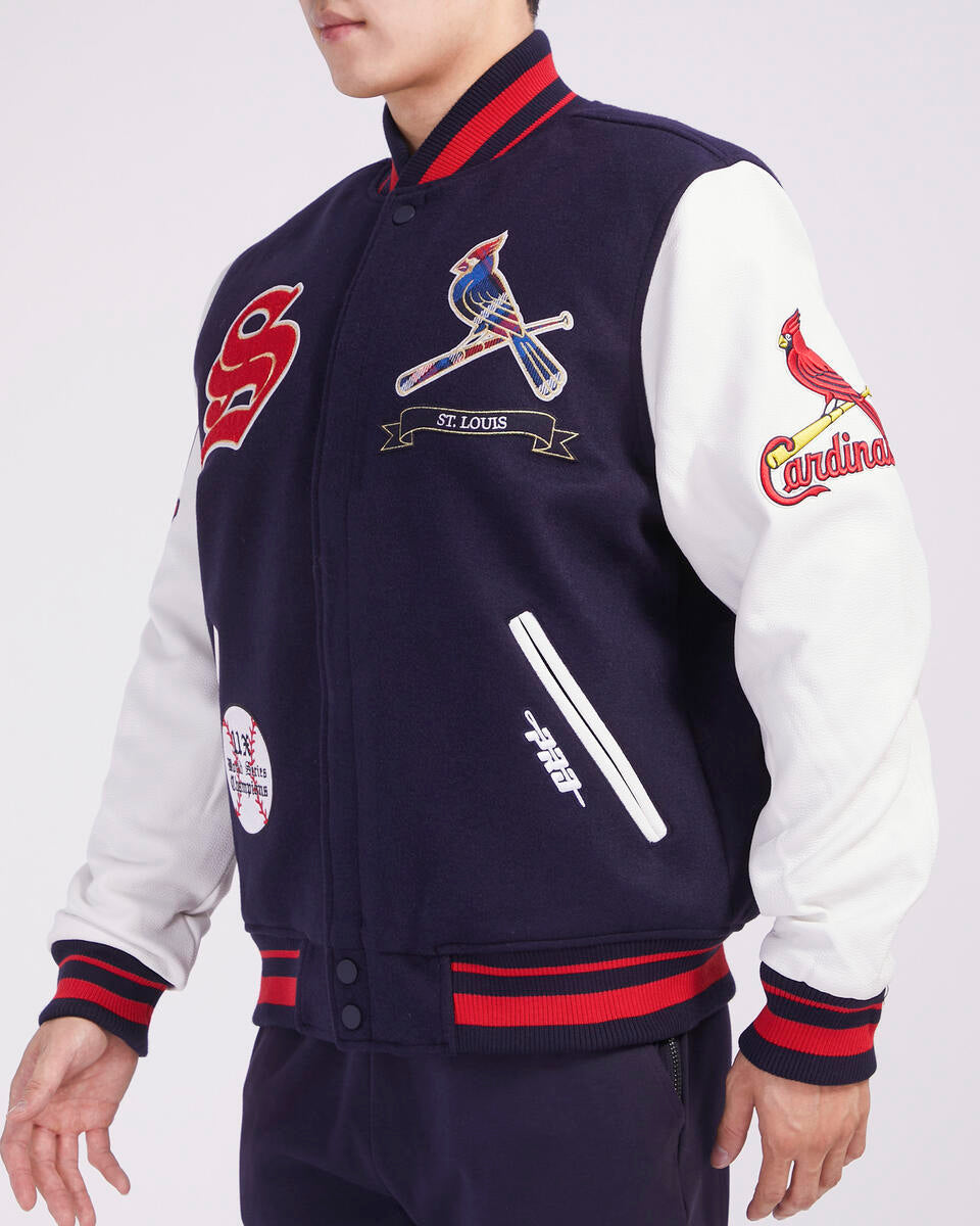 Navy Blue St. Louis Cardinals Pro Standard Prep Wool Varsity Heavy Jacket