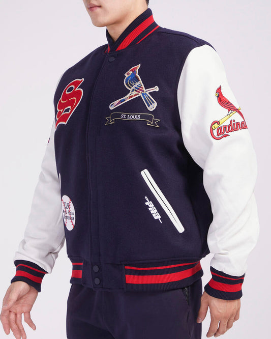 Navy Blue St. Louis Cardinals Pro Standard Prep Wool Varsity Heavy Jacket