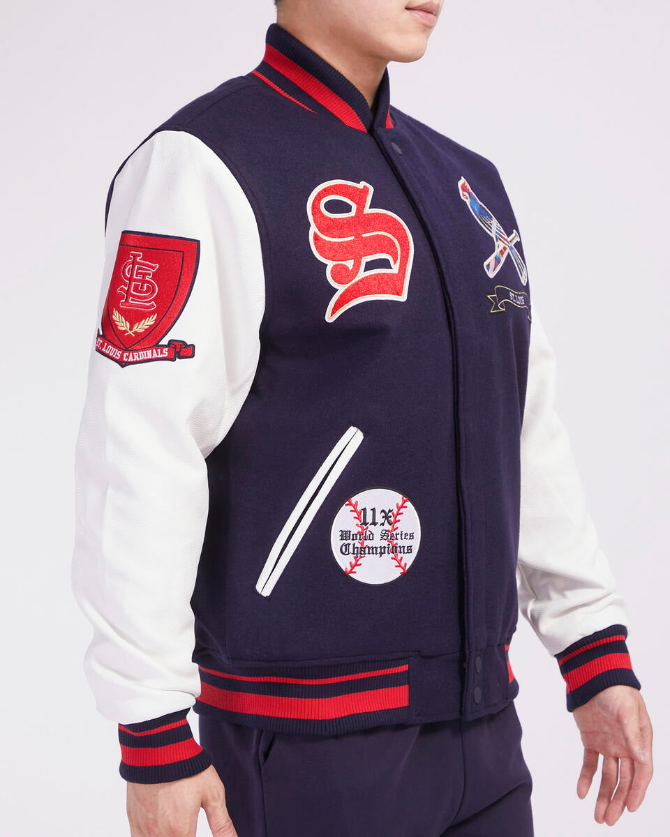 Navy Blue St. Louis Cardinals Pro Standard Prep Wool Varsity Heavy Jacket