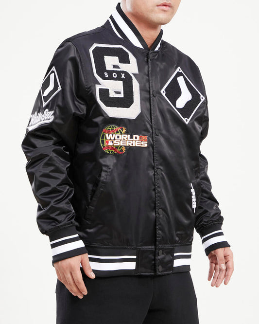 Black Chicago White Sox Pro Standard Logo Mashup Satin Jacket