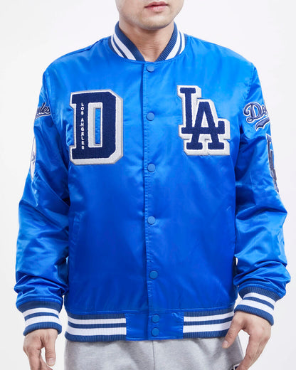 Royal Blue Los Angeles Dodgers Pro Standard Logo Mashup Satin Jacket