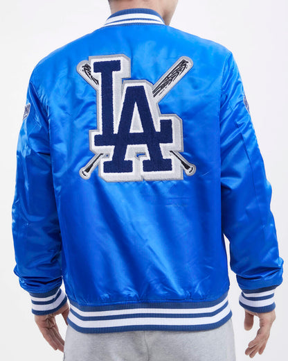 Royal Blue Los Angeles Dodgers Pro Standard Logo Mashup Satin Jacket