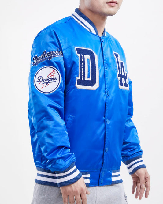 Royal Blue Los Angeles Dodgers Pro Standard Logo Mashup Satin Jacket