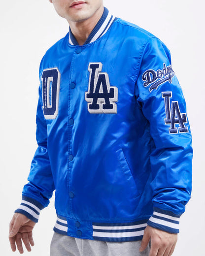Royal Blue Los Angeles Dodgers Pro Standard Logo Mashup Satin Jacket