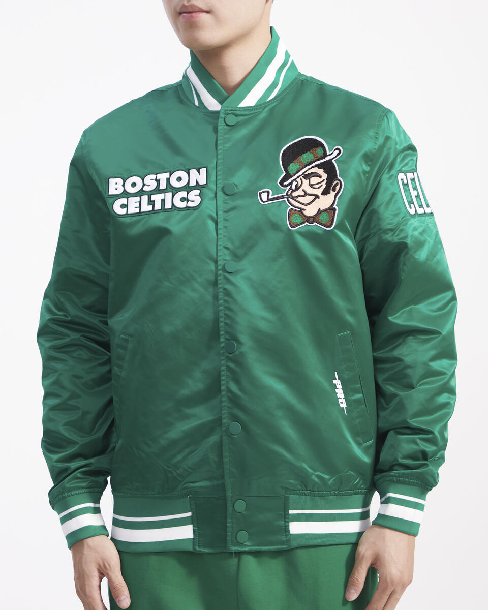 Green Boston Celtics Pro Standard Logo Mascot Satin Jacket