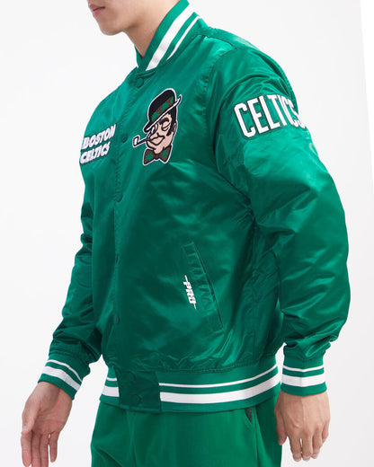 Green Boston Celtics Pro Standard Logo Mascot Satin Jacket