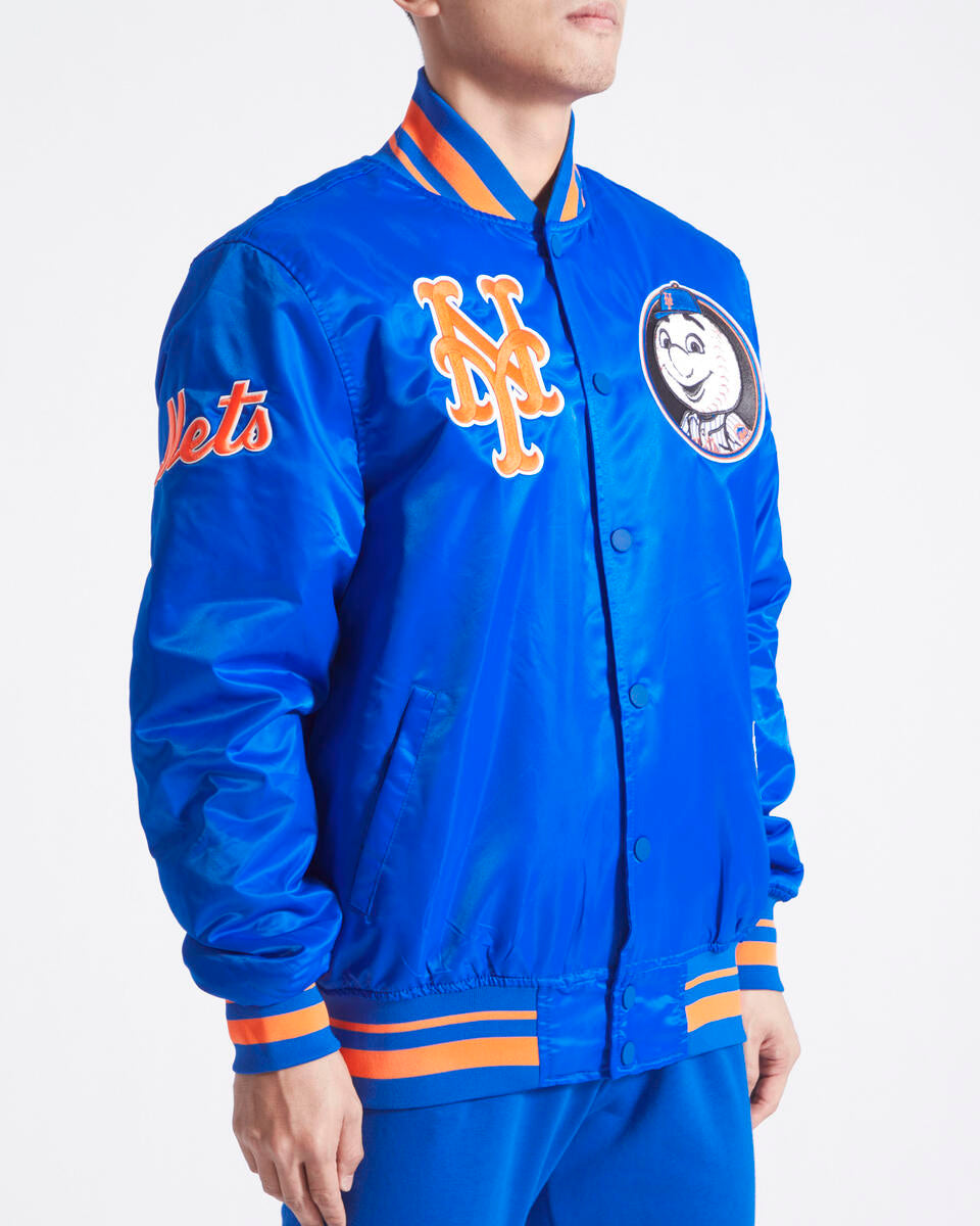 Royal Blue New York Mets Pro Standard Logo Mascot Satin Jacket