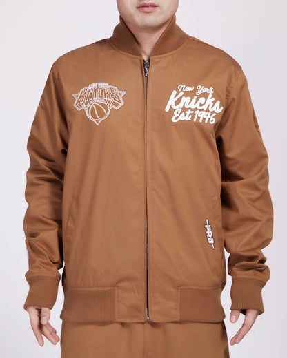 Pro Standard New York Knicks Clay Brown Paint The City Twill Jacket