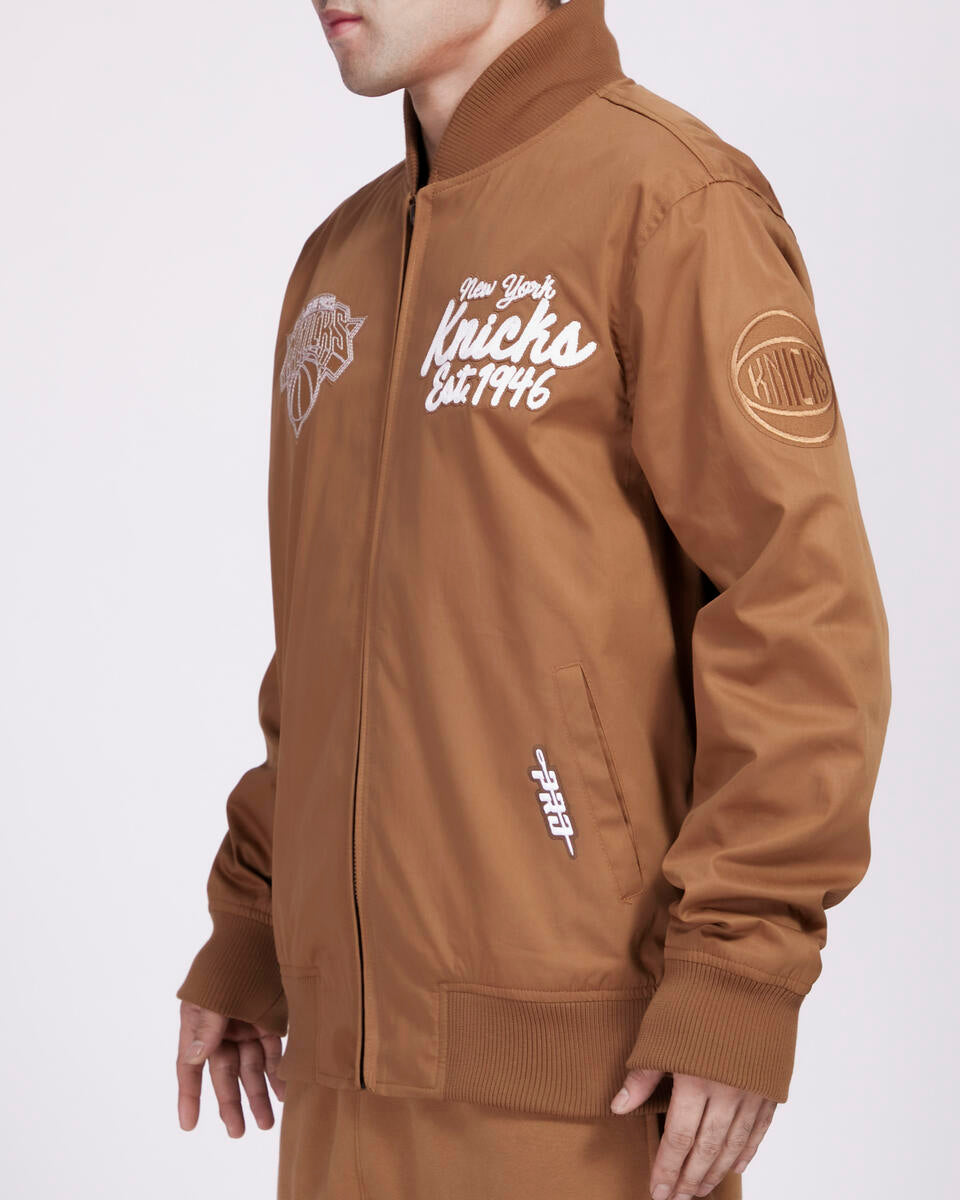 Pro Standard New York Knicks Clay Brown Paint The City Twill Jacket