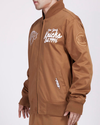 Pro Standard New York Knicks Clay Brown Paint The City Twill Jacket