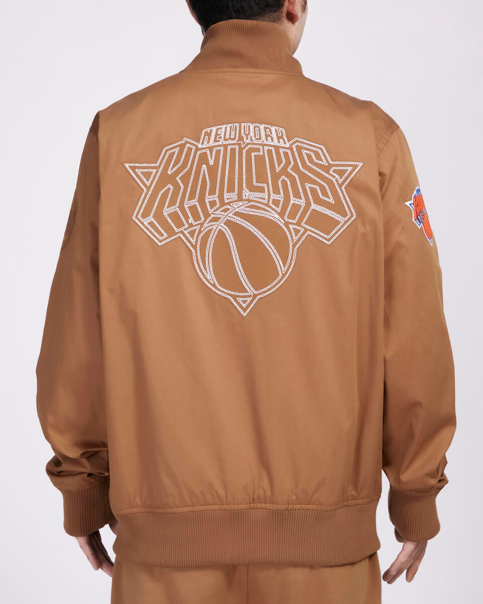 Pro Standard New York Knicks Clay Brown Paint The City Twill Jacket