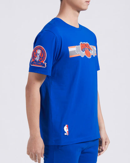 Royal Blue New York Knicks Pro Standard Retro Striper Short Sleeve T-Shirt