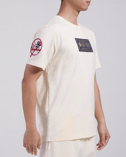 Off White New York Yankees Pro Standard Club Member Badge Short Sleeve T-Shirt