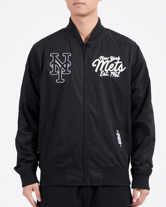 Pro Standard Black New York Mets Paint The City Twill Jacket