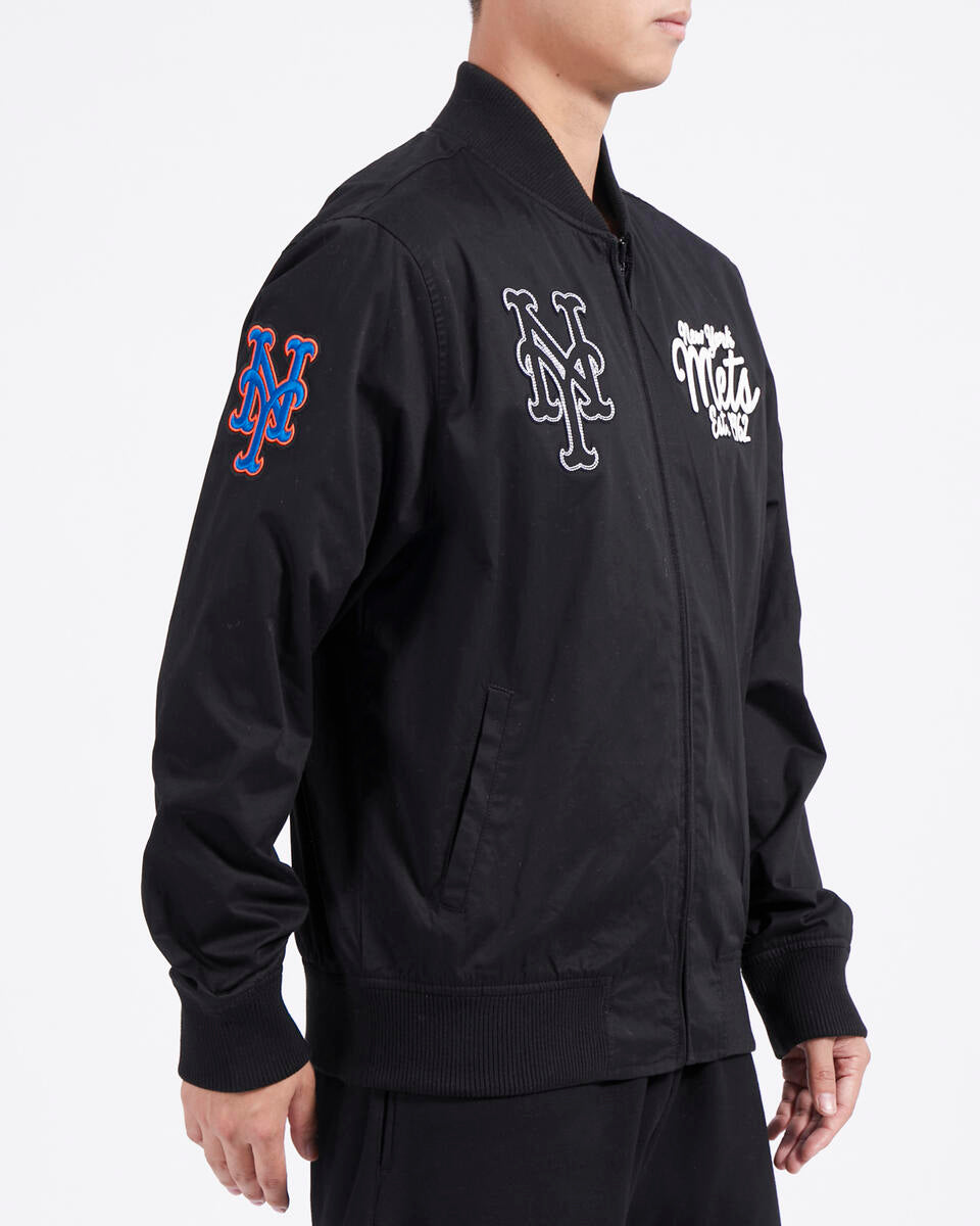 Pro Standard Black New York Mets Paint The City Twill Jacket