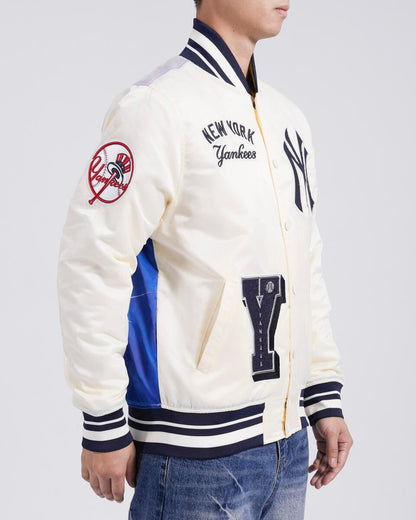 Off White New York Yankees Pro Standard Sublimated Midnight Sky Satin Jacket