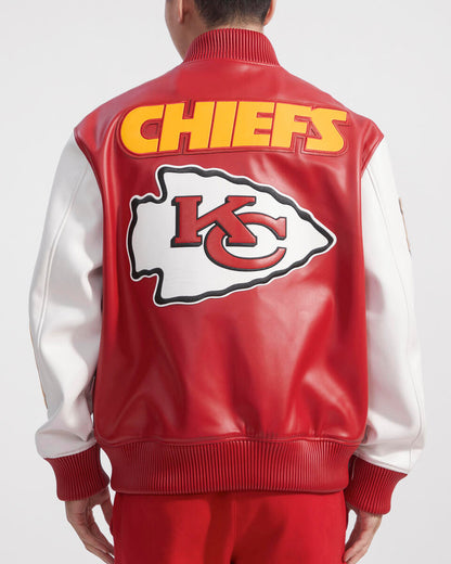 Red Kansas City Chiefs Pro Standard City Signature Heavy Vegan Leather Jacket