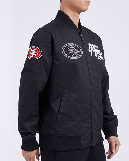 Pro Standard Black San Francisco 49ers Paint The City Twill Jacket