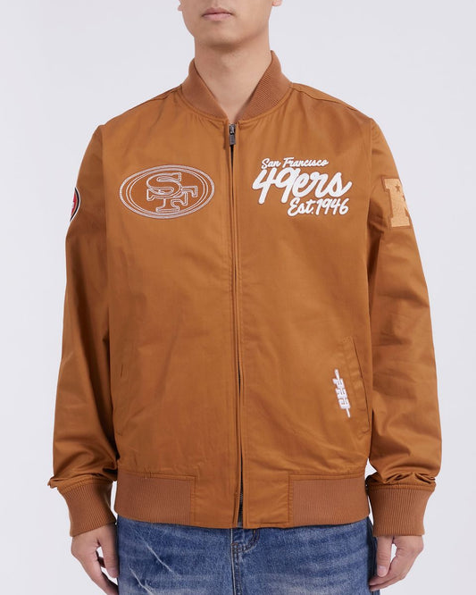 Pro Standard San Francisco 49ers Clay Brown Paint The City Twill Jacket