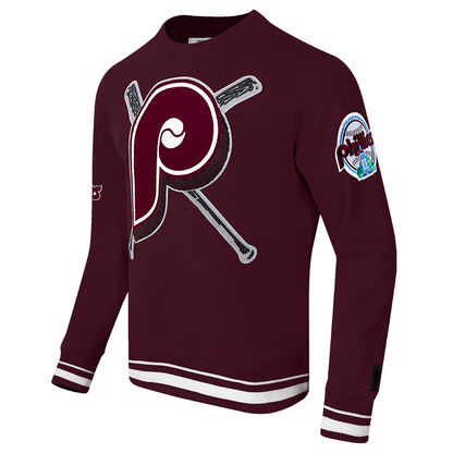 Burgundy Philadelphia Phillies Pro Standard Mashup Crewneck Fleece Sweatshirt