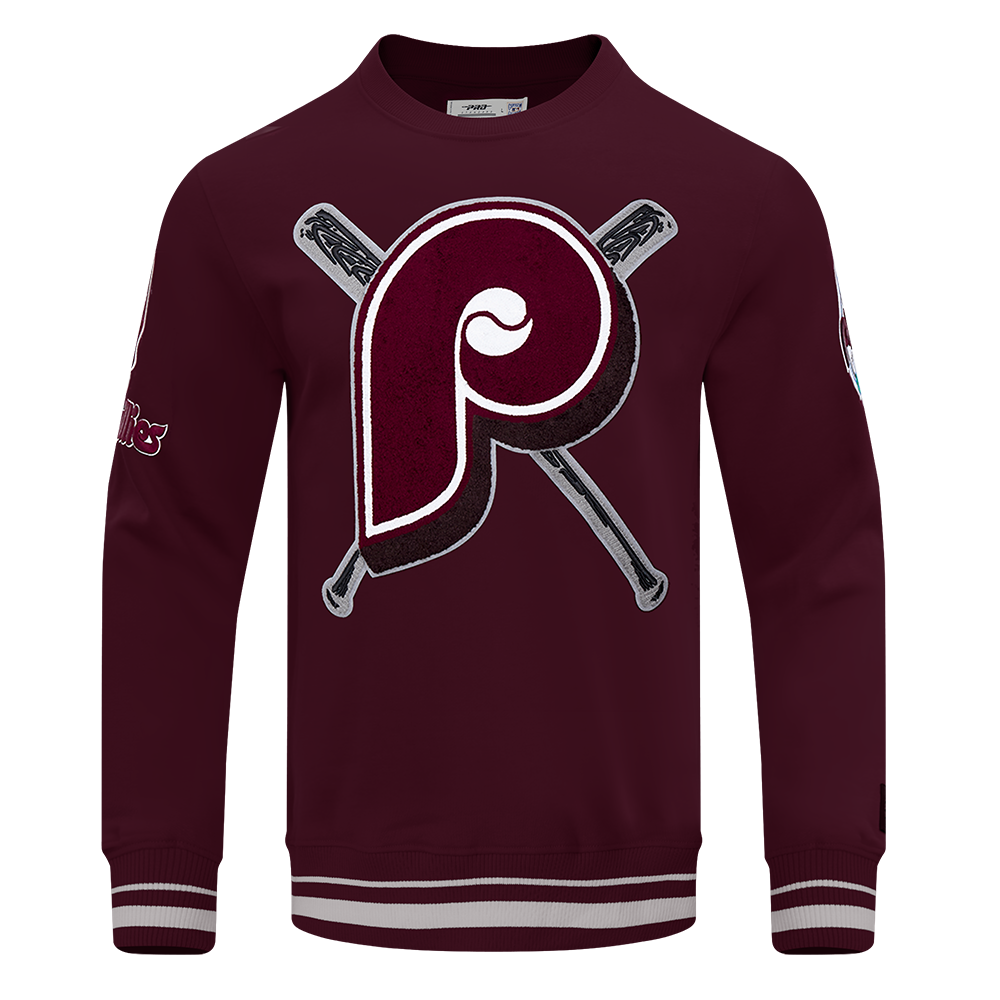 Burgundy Philadelphia Phillies Pro Standard Mashup Crewneck Fleece Sweatshirt