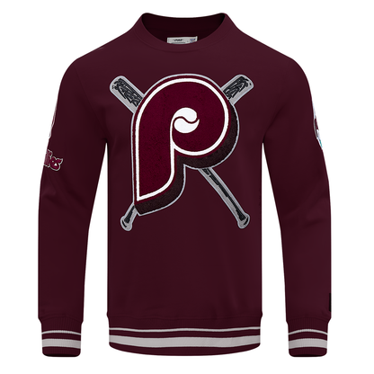Burgundy Philadelphia Phillies Pro Standard Mashup Crewneck Fleece Sweatshirt