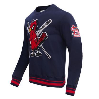 Navy Blue St Louis Cardinals Pro Standard Mashup Crewneck Fleece Sweatshirt