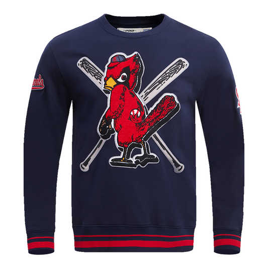 Navy Blue St Louis Cardinals Pro Standard Mashup Crewneck Fleece Sweatshirt