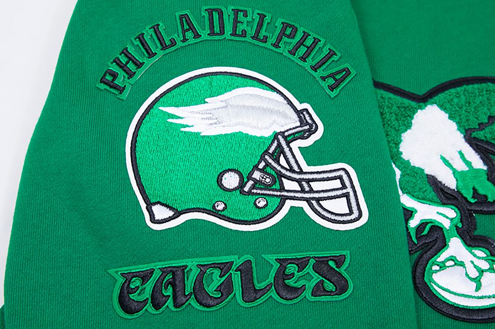 Kelly Green Philadelphia Eagles Pro Standard Pullover Crewneck Fleece Hoodie