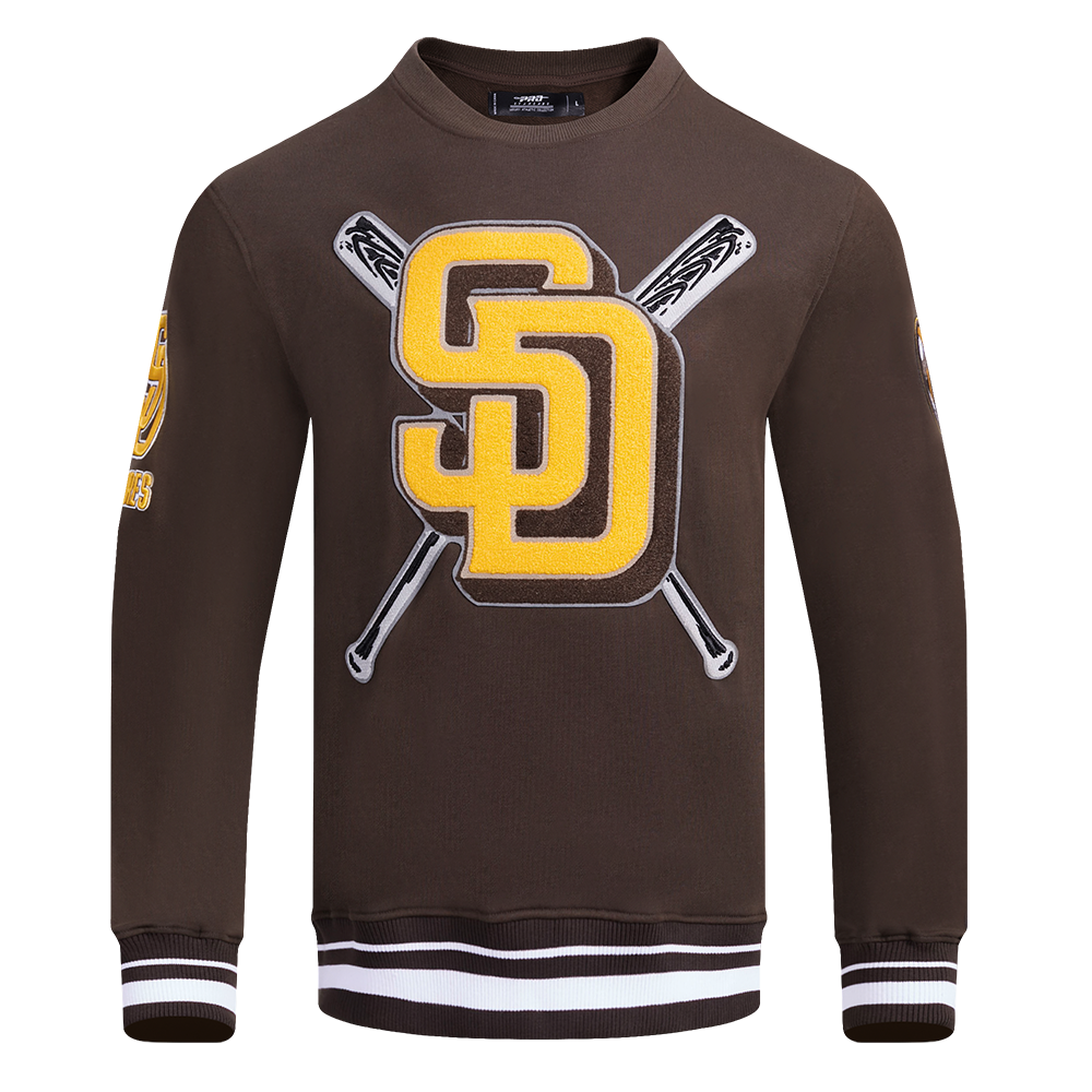 Brown San Diego Padres Pro Standard Mashup Crewneck Fleece Sweatshirt