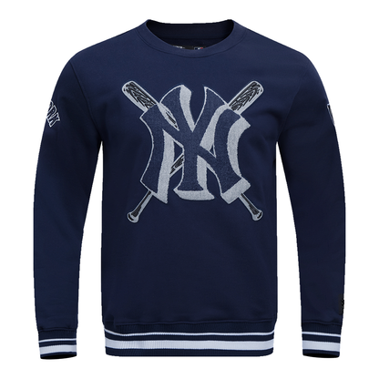 Navy Blue New York Yankees Pro Standard Mashup Crewneck Fleece Sweatshirt