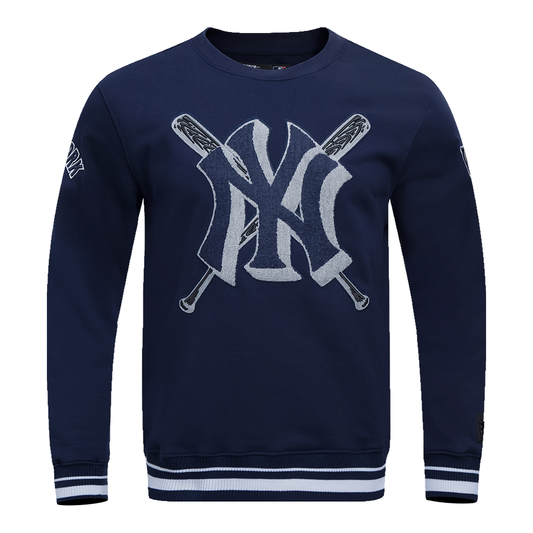 Navy Blue New York Yankees Pro Standard Mashup Crewneck Fleece Sweatshirt