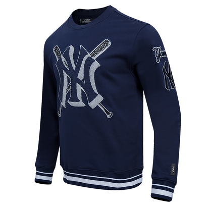Navy Blue New York Yankees Pro Standard Mashup Crewneck Fleece Sweatshirt