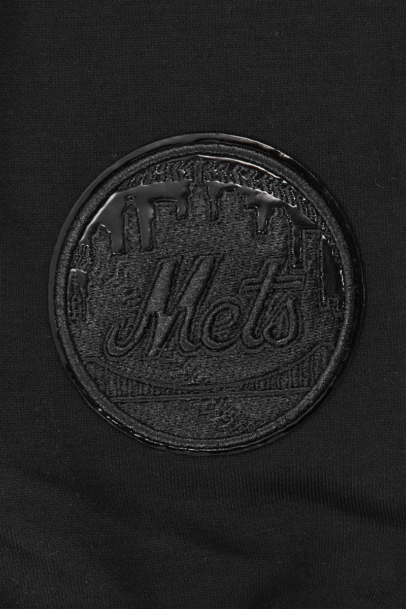 Triple Black New York Mets Pro Standard Pullover Crewneck Hoodie