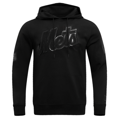 Triple Black New York Mets Pro Standard Pullover Crewneck Hoodie