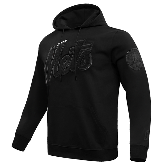 Triple Black New York Mets Pro Standard Pullover Crewneck Hoodie