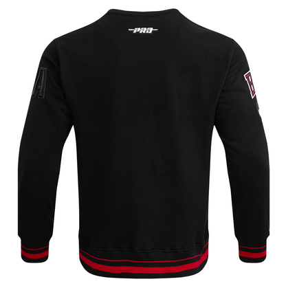 Black Chicago Bulls Pro Standard Mashup Crewneck Fleece Sweatshirt