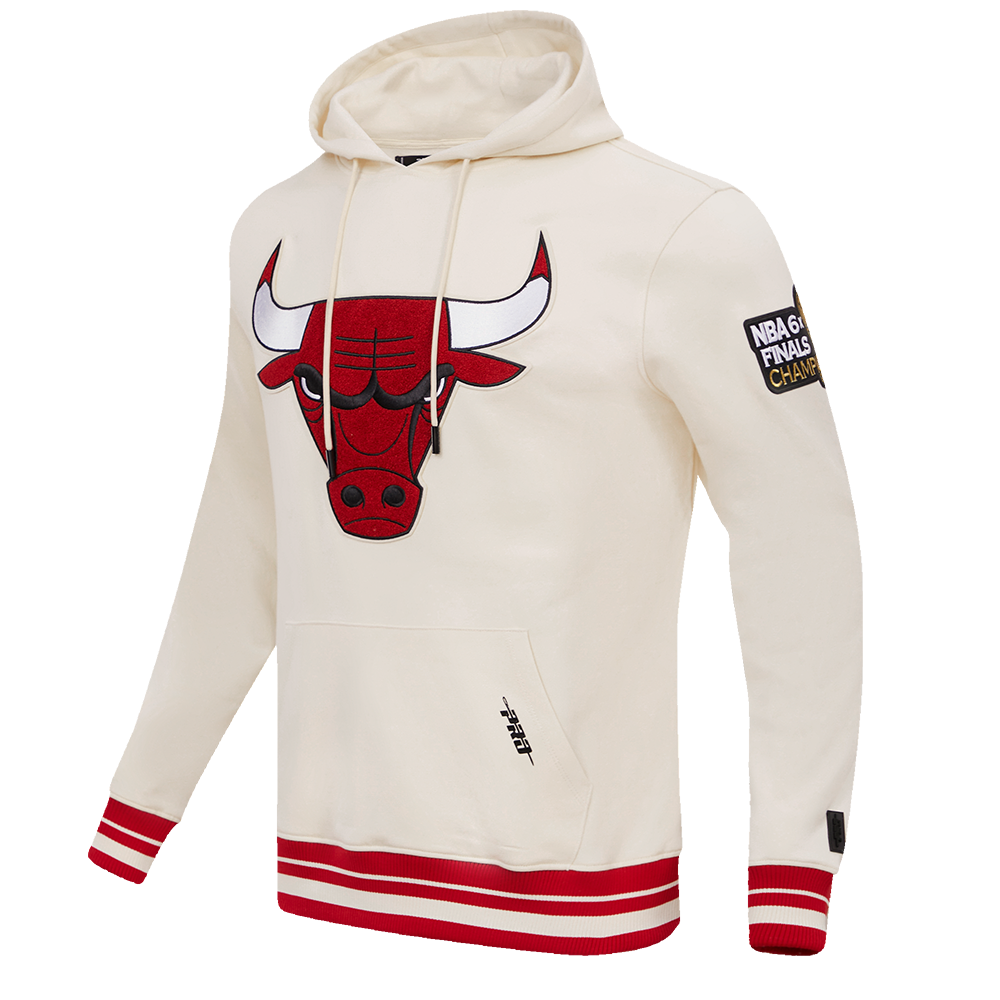 Off White Chicago Bulls Pro Standard Pullover Fleece Hoodie