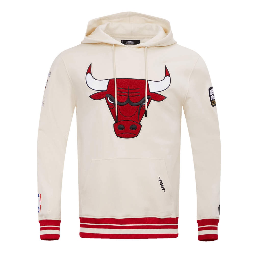 Off White Chicago Bulls Pro Standard Pullover Fleece Hoodie