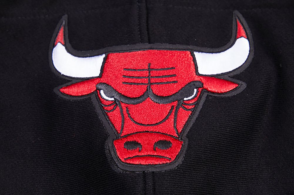 Black Chicago Bulls Pro Standard Pullover Crewneck Fleece Hoodie