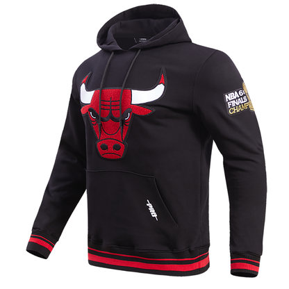 Black Chicago Bulls Pro Standard Pullover Crewneck Fleece Hoodie