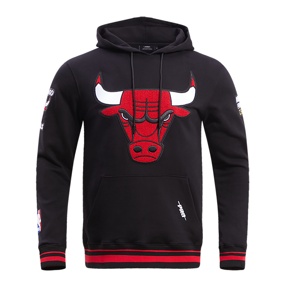 Black Chicago Bulls Pro Standard Pullover Crewneck Fleece Hoodie