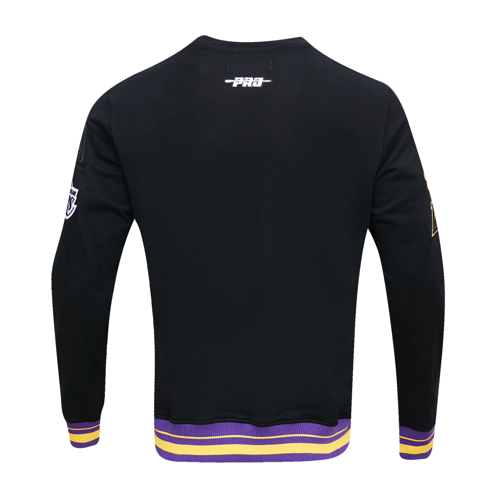 Black Los Angeles Lakers Pro Standard Mashup Crewneck Fleece Sweatshirt