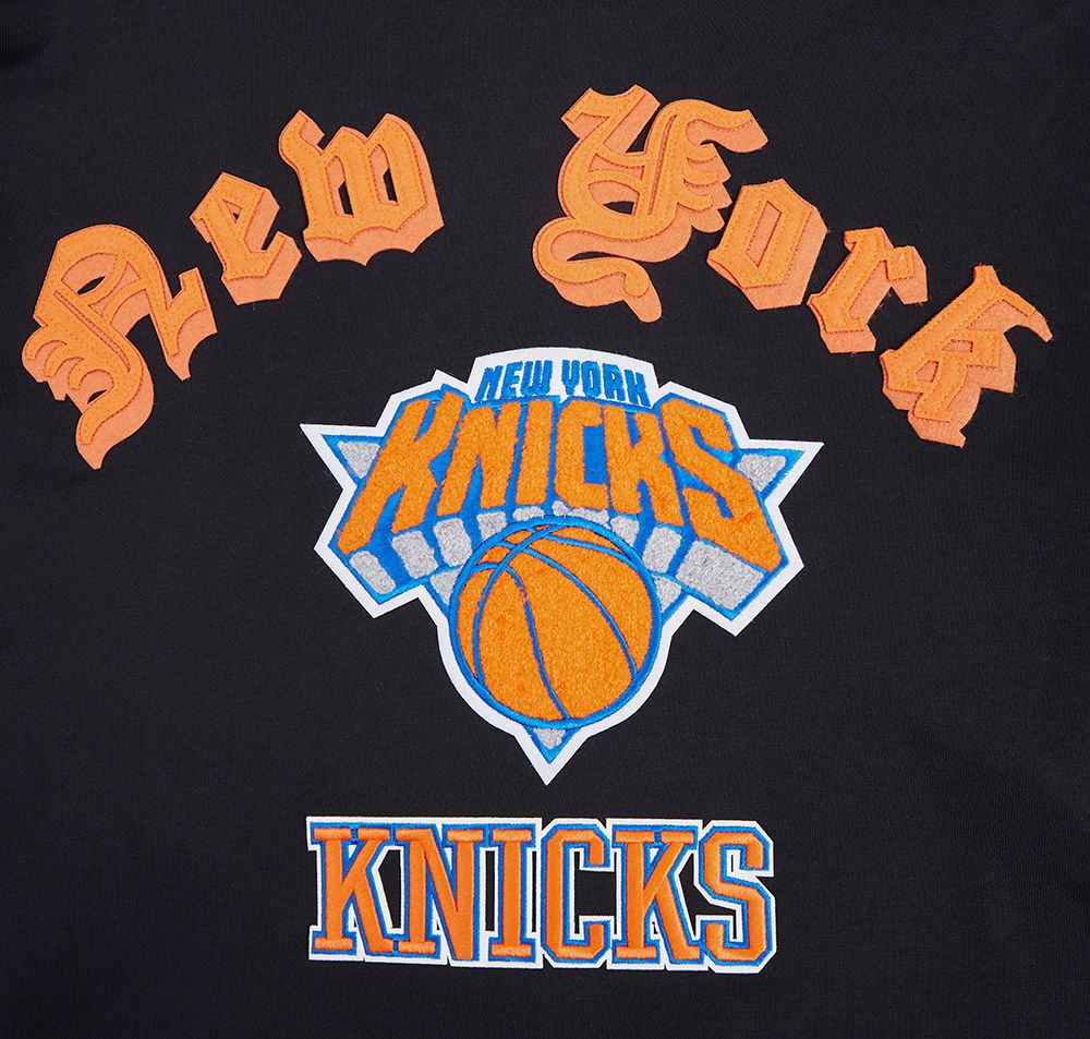 Black New York Knicks Old English Pro Standard Pullover Hoodie