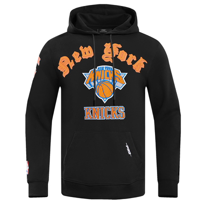 Black New York Knicks Old English Pro Standard Pullover Hoodie