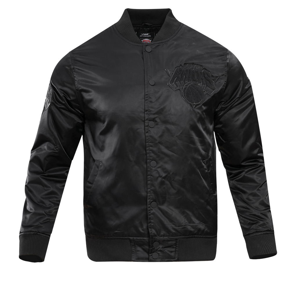 Triple Black New York Knicks Pro Standard Light Satin Jacket
