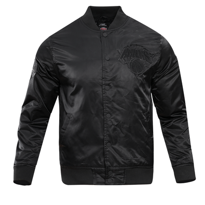 Triple Black New York Knicks Pro Standard Light Satin Jacket