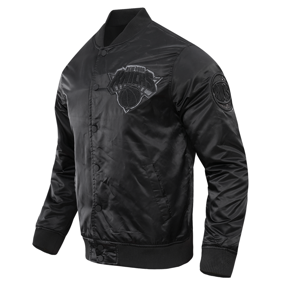Triple Black New York Knicks Pro Standard Light Satin Jacket