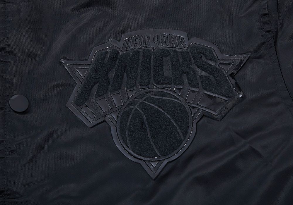 Triple Black New York Knicks Pro Standard Light Satin Jacket